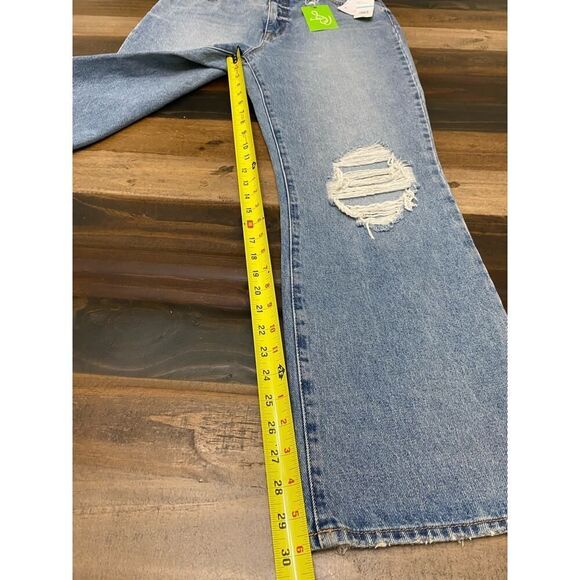 Sam Edelman YARO High Rise 90's Pinched Waist Jeans Distressed Denim Size 31 - Picture 9 of 11